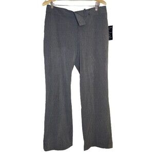 Sag Harbor Pants Womens 12 Gray Flat Front Comfort Stretch Straight NEW